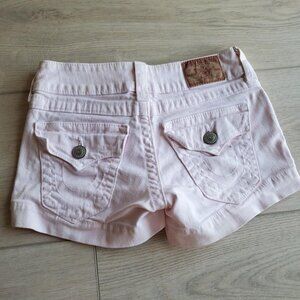 True Religion Hailey Size 26" Light Pink Cargo Pocket Y2k Shorts